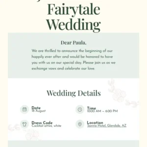Elegant Wedding Invitation Email Template