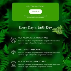 Earth Day Sale Email Template