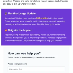 Re-Engagement Email Template