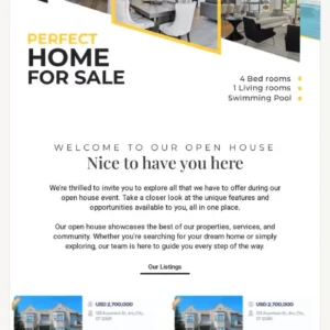 Real Estate Open House Email Template